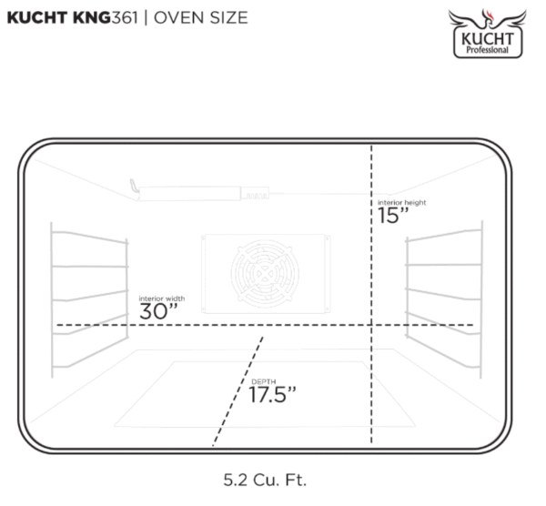 Kucht KNG361 36" Professional Gas Range with 6 Sealed Burners and Convection Oven with NG & LP Options New - Image 10
