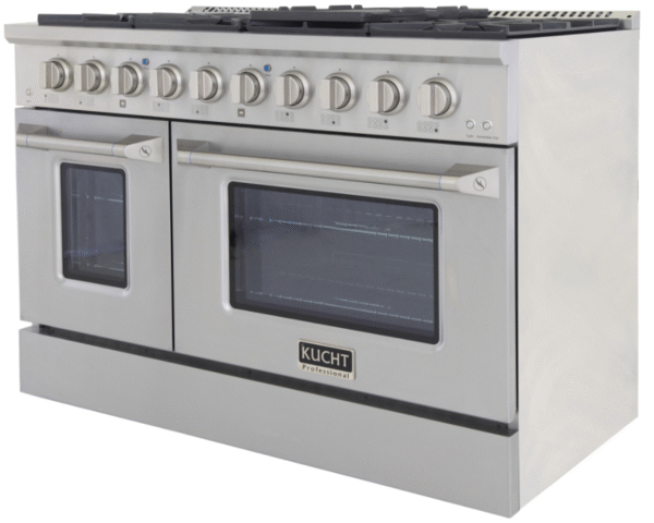 Kucht KNG481 48" Professional Gas Range with 8 Sealed Burners and Convection Oven with NG & LP Options New - Image 5