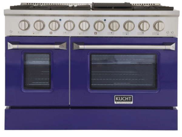 Kucht KNG481 48" Professional Gas Range with 8 Sealed Burners and Convection Oven with NG & LP Options New - Image 9