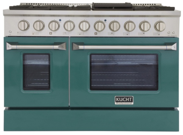 Kucht KNG481 48" Professional Gas Range with 8 Sealed Burners and Convection Oven with NG & LP Options New - Image 7