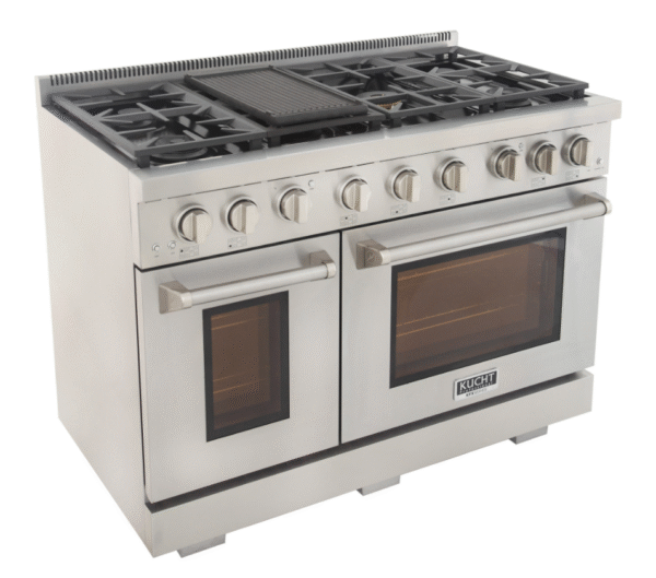 Kucht KFX480 48" Professional Gas Range with 7 Sealed Burners and Convection Oven with NG & LP Options New - Image 8