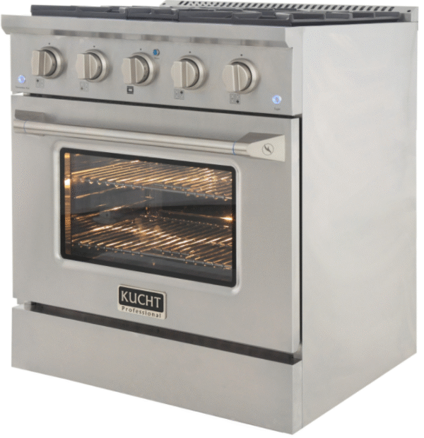 Kucht KNG301 30" Professional Gas Range with 4 Sealed Burners and Convection Oven with NG & LP Options New - Image 5