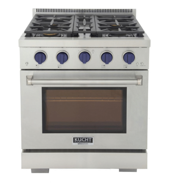Kucht KFX300 30" Professional Gas Range with 4 Sealed Burners and Convection Oven with NG & LP Options New - Image 12