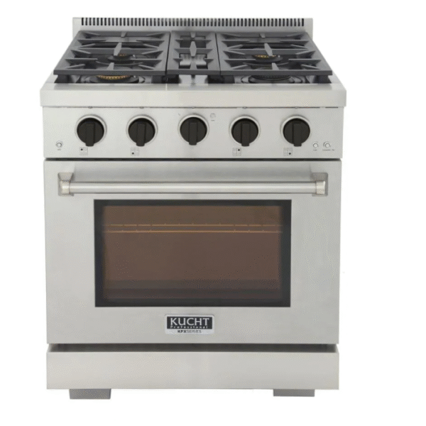 Kucht KFX300 30" Professional Gas Range with 4 Sealed Burners and Convection Oven with NG & LP Options New - Image 13