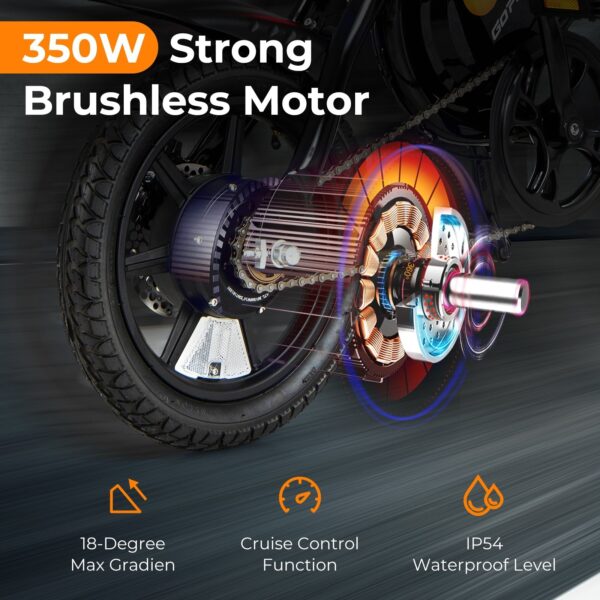 Costway Folding Electric Bike 350W 36V 15 MPH 20 Mile Range New - Image 4