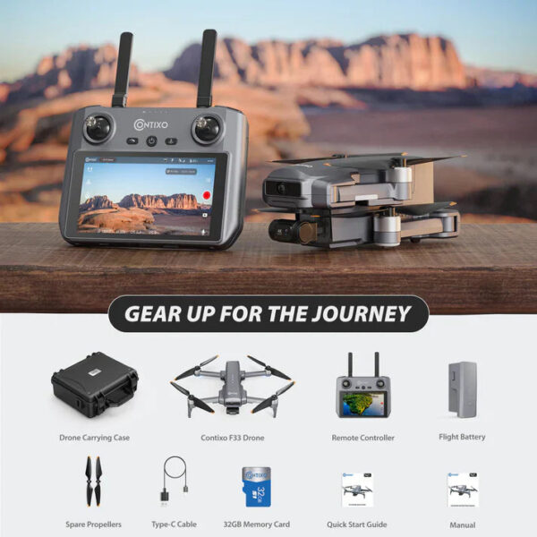 Contixo F33 Drone 4K UHD Camera Laser Obstacle Avoidance 2-Axis Gimbal GPS Control New - Image 4