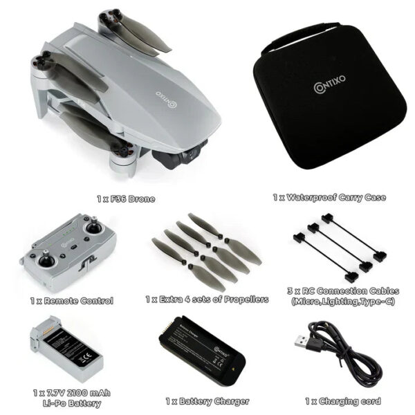 Contixo F36 FPV Drone Foldable with 4K HD Camera 3-Axis Gimbal GPS Control New - Image 9