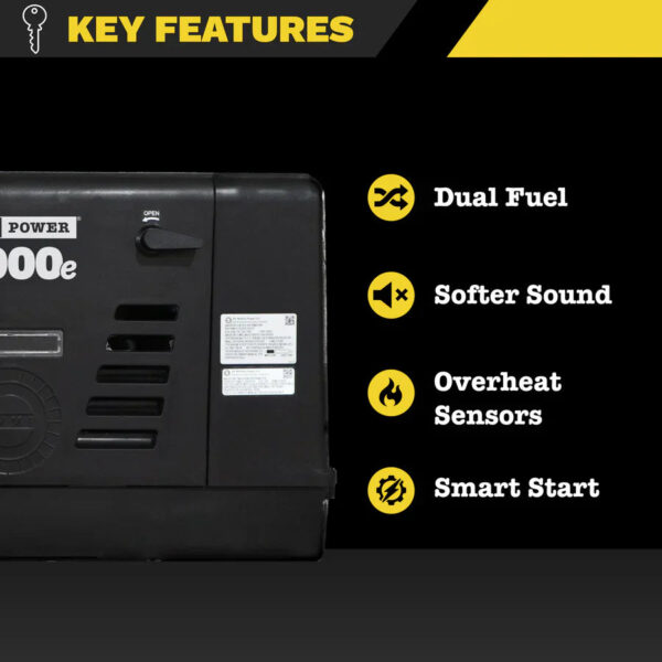 RVMP Flex Power 4000e 3700W/3300W RV Generator Dual Fuel Gas Propane EFI Remote Start New - Image 3