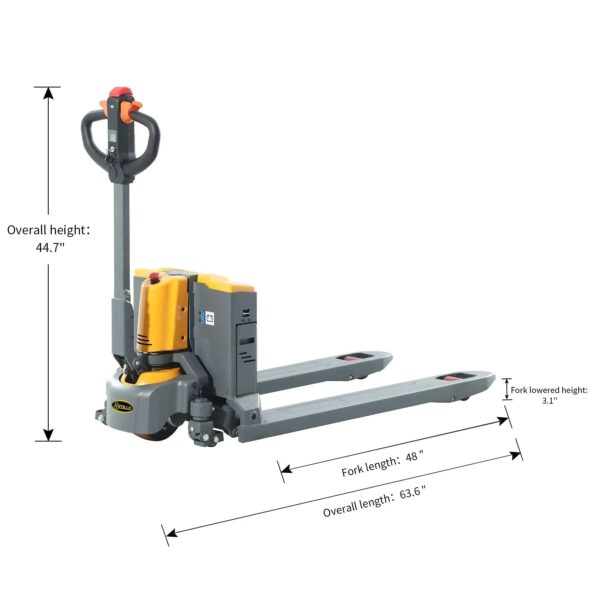 Apollolift A-1038 Pallet Truck Li-Ion Powered with 48" x 27" Forks 4400 Lbs New - Image 8