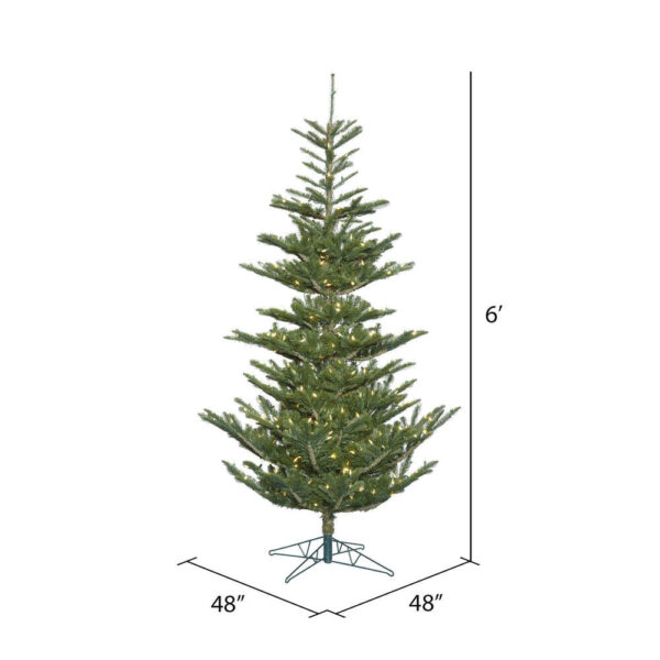 Vickerman Alberta Spruce Artificial Christmas Tree 6' x 48" Warm White LED Lights New - Image 7