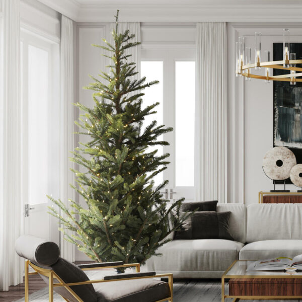 Vickerman Alberta Spruce Artificial Christmas Tree 6' x 48" Warm White LED Lights New - Image 2