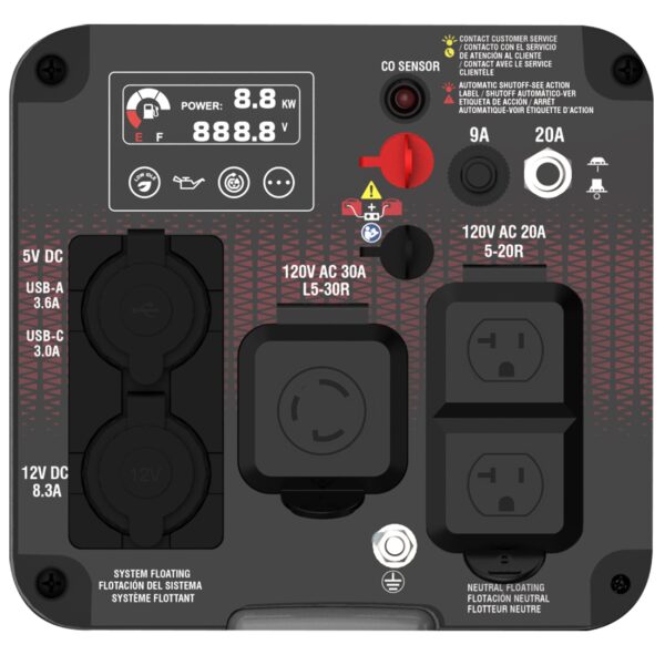 A-iPower GXS2300iD 1800W/2300W Generator Dual Fuel Gas Propane Low THD Inverter CO Alert New - Image 7