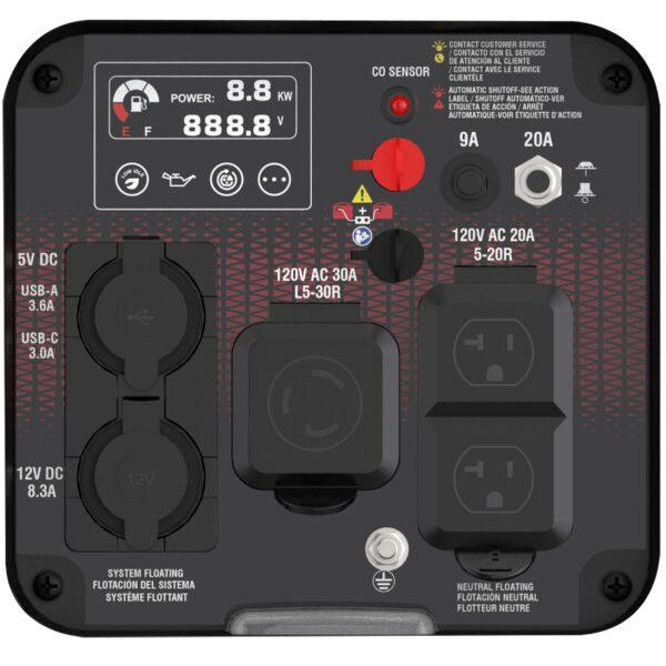 A-iPower GXS2300i 1800W/2300W Generator Gas Low THD Inverter CO Alert New - Image 6