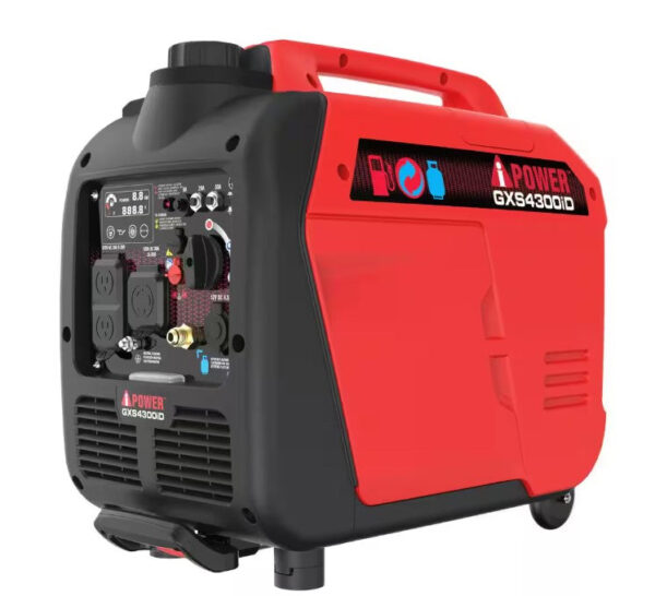 A-iPower GXS4300iD 3450W/4300W Generator Dual Fuel Gas Propane Low THD Inverter CO Alert New - Image 3