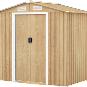 Costway Metal Storage Shed 6' x 4' with Sliding Double Lockable Doors New