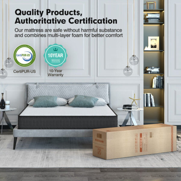 Costway Mattress Queen 8" Breathable Memory Foam Medium Firm for Pressure Relief New - Image 8