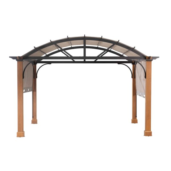 Sunjoy Light Brown Replacement Canopy For Vancotte Pergola With Wooden Poles (10X12 Ft) A106003600&A106003604 Sold At Home Depot