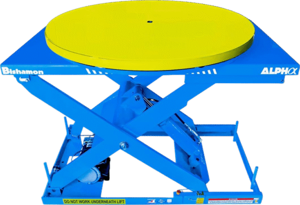 Bishamon L44K Alpha Electric-Hydraulic Lift Table Rotating Single Scissor 4,400 Lbs Load New - Image 2