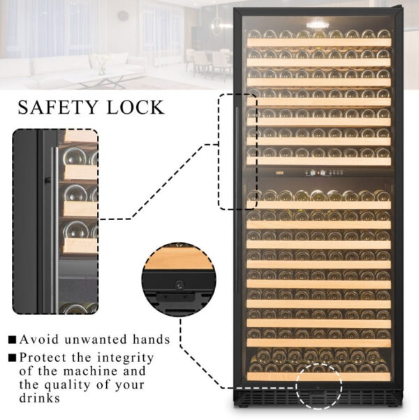 Lanbo LW306D Wine Refrigerator Dual Zone 32" 287-Bottle 1-Door Design New - Image 4