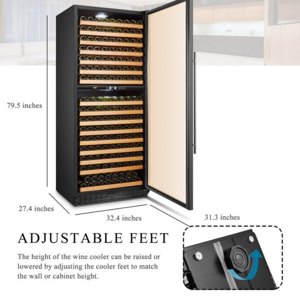 Lanbo LW306D Wine Refrigerator Dual Zone 32" 287-Bottle 1-Door Design New - Image 6