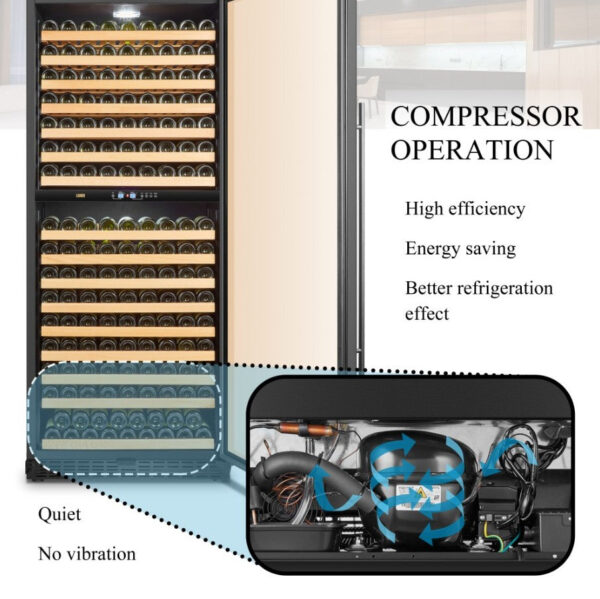 Lanbo LW306D Wine Refrigerator Dual Zone 32" 287-Bottle 1-Door Design New - Image 8