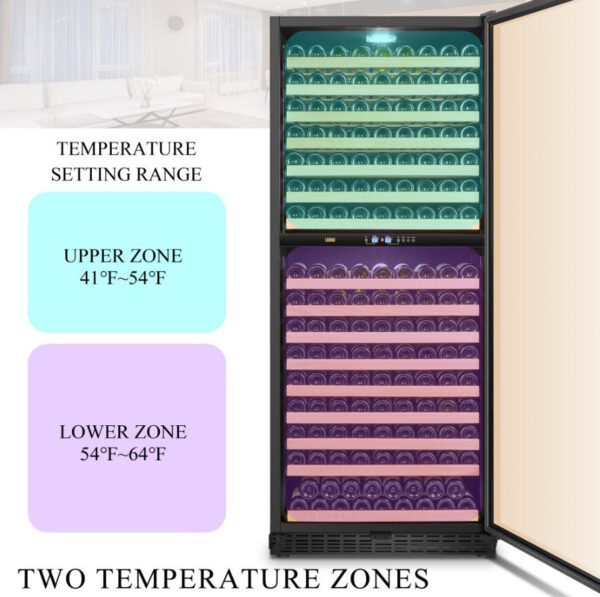 Lanbo LW306D Wine Refrigerator Dual Zone 32" 287-Bottle 1-Door Design New - Image 10