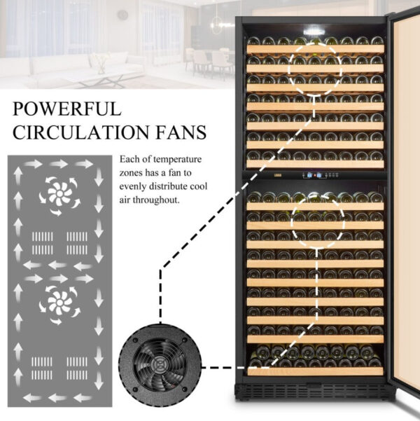Lanbo LW306D Wine Refrigerator Dual Zone 32" 287-Bottle 1-Door Design New - Image 11