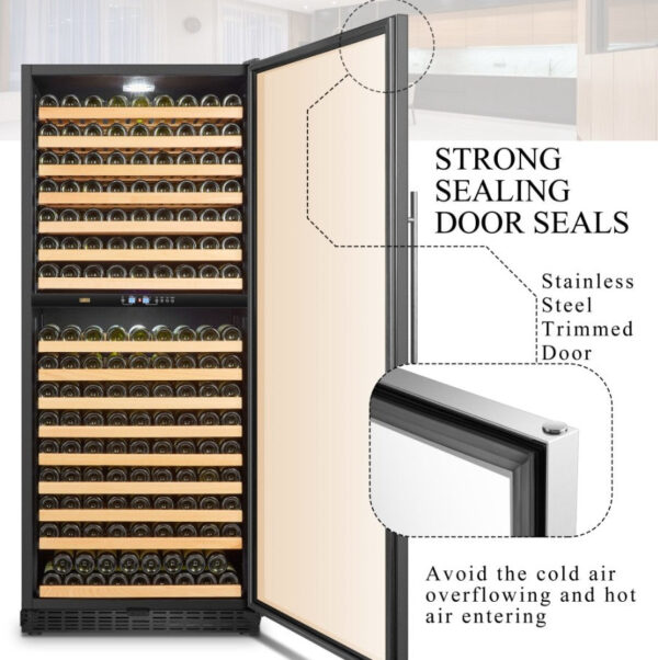 Lanbo LW306D Wine Refrigerator Dual Zone 32" 287-Bottle 1-Door Design New - Image 3