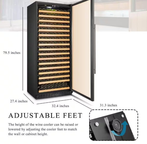 Lanbo LW321S Wine Refrigerator Single Zone 32" 289-Bottle 1-Door Design New - Image 8