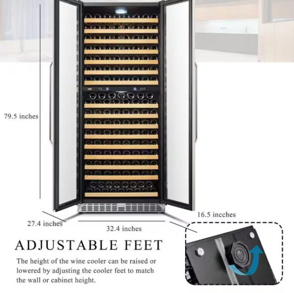 Lanbo LW328DD Wine Refrigerator Dual Zone 32" 255-Bottle 2-Door Design New - Image 5