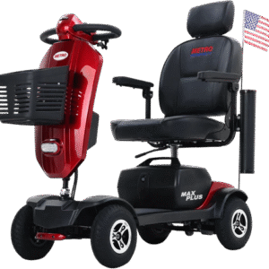 Metro Mobility Max Plus Mobility Scooter 4-Wheel Electric 24V 20Ah 300W 4.97 MPH 16 Mile Range Manufacturer RFB