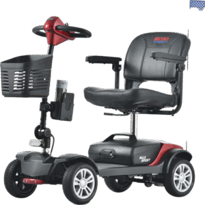 Metro Mobility Max Sport Mobility Scooter 4-Wheel Electric 24V 12Ah 300W 4.97 MPH 10 Mile Range Manufacturer RFB