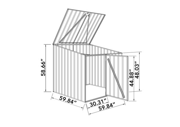 Absco AB1070 Pool Pump Cover 5 x 5 Ft Multi-Purpose Metal Storage Shed New - Image 15