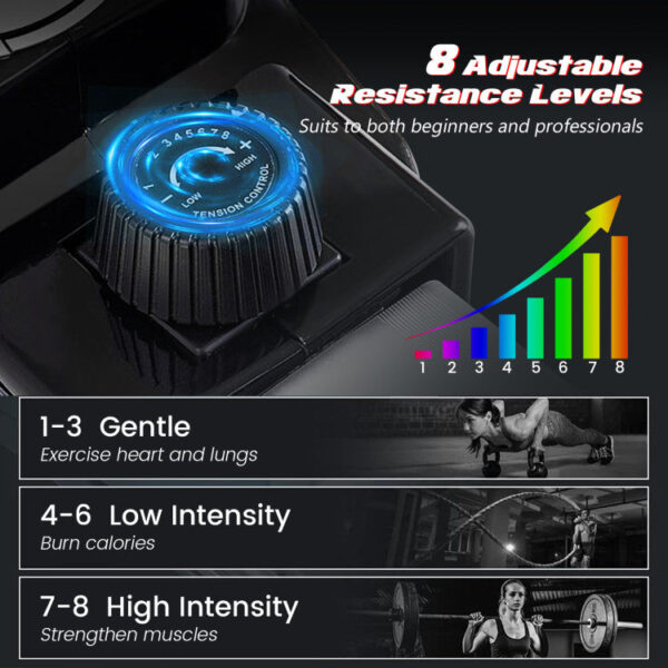 Costway Magnetic Rowing Machine with Adjustable Resistance Foldable New - Image 9