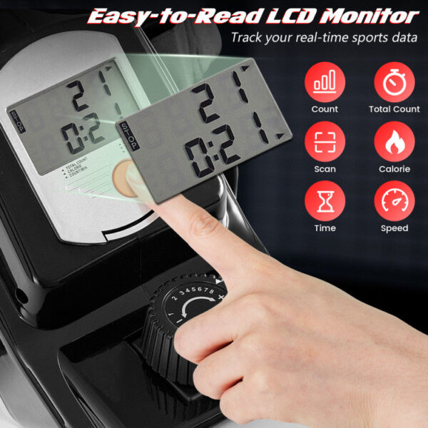 Costway Magnetic Rowing Machine with Adjustable Resistance Foldable New - Image 7