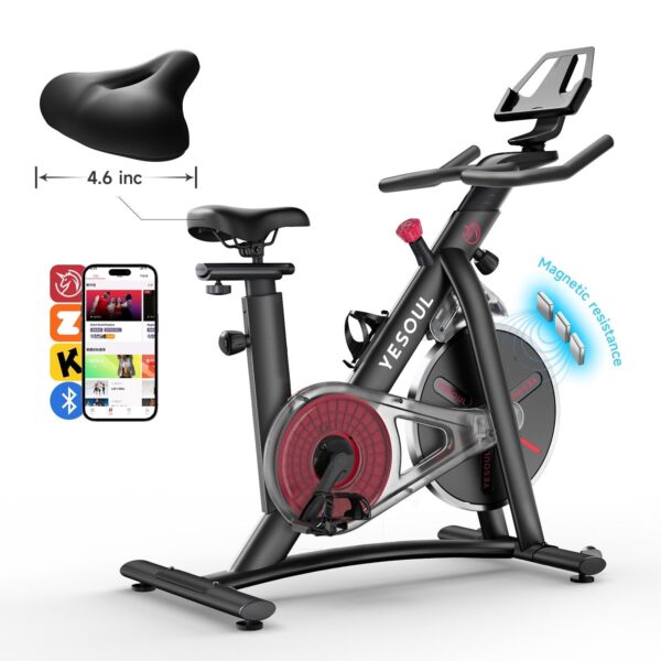 Yesoul S3 Exercise Bike with Adjustable Resistance Belt Drive Bluetooth App New - Image 7