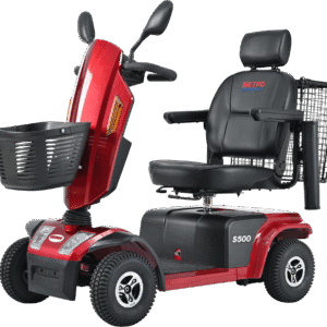 Metro Mobility S500 Mobility Scooter Electric Heavy Duty 4 Wheel 24V 52Ah 300W 8 MPH 25 Mile Range New