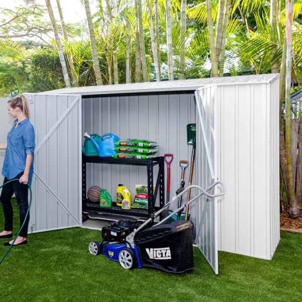 Absco AB1112 Space Saver 10 x 3 Ft Metal Storage Shed Galvanized Steel New - Image 2
