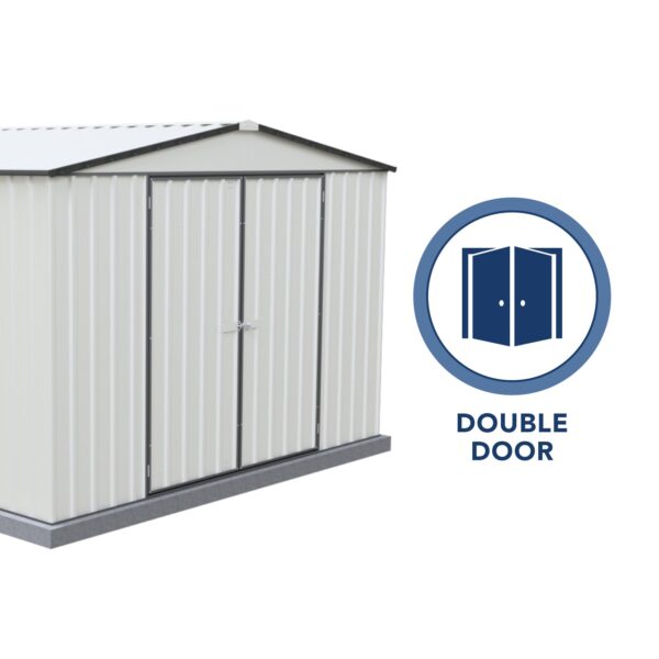 Absco AB1121 Regent Storage Shed with MN Channels 10 x 12 Ft Galvanized Steel New - Image 4