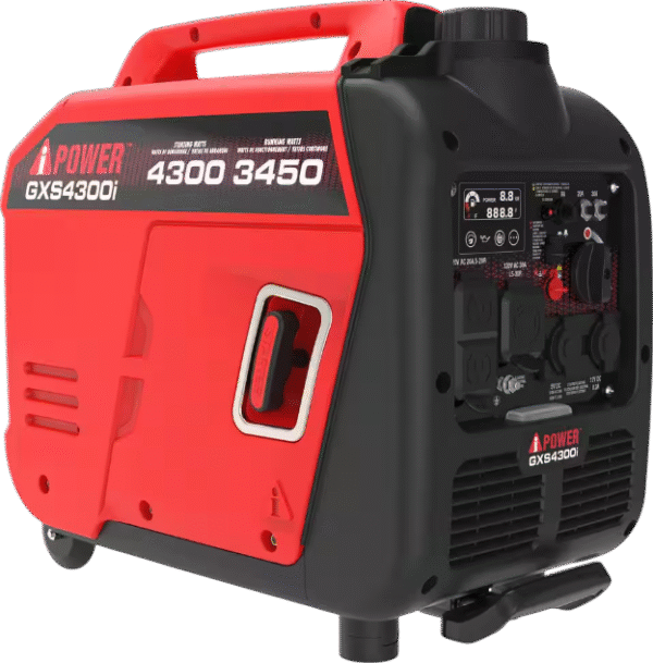 A-iPower GXS4300i 3450W/4300W Generator Gas Low THD Inverter CO Alert New