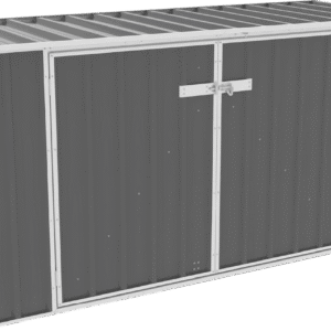 Absco AB1050 Utility Bin Cover 7 x 3 Ft Metal Storage Shed Galvanized Steel New