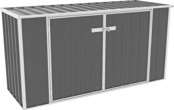 Absco AB1050 Utility Bin Cover 7 x 3 Ft Metal Storage Shed Galvanized Steel New