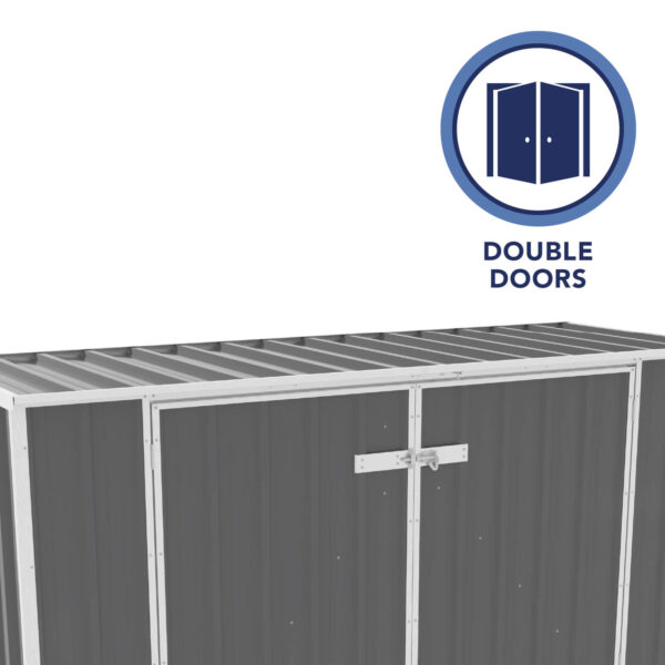Absco AB1050 Utility Bin Cover 7 x 3 Ft Metal Storage Shed Galvanized Steel New - Image 8