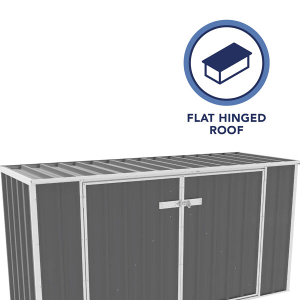 Absco AB1050 Utility Bin Cover 7 x 3 Ft Metal Storage Shed Galvanized Steel New - Image 7