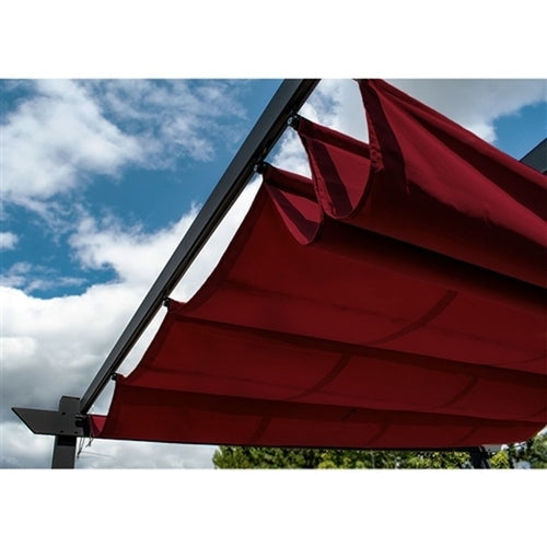 Aluminum Outdoor Canopy Grape Trellis Pergola - 9 x 9 Ft - Burgundy Color - Image 4