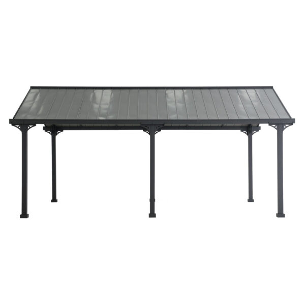 AutoCove 12x20 Gray Steel Frame Gable Roof Metal Carport/Gazebo with 2 Ceiling Hooks - Image 10