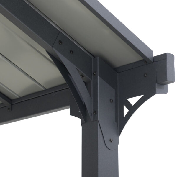 AutoCove 12x20 Gray Steel Frame Gable Roof Metal Carport/Gazebo with 2 Ceiling Hooks - Image 18