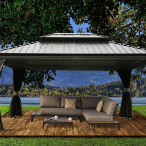 Alexander Aluminum Patio Gazebo 16 Ft. W x 12 Ft. D