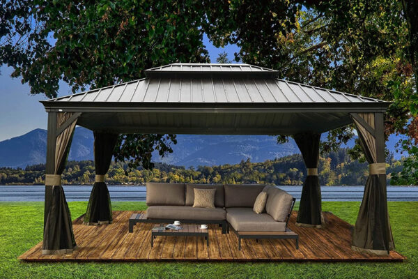 Alexander Aluminum Patio Gazebo 16 Ft. W x 12 Ft. D