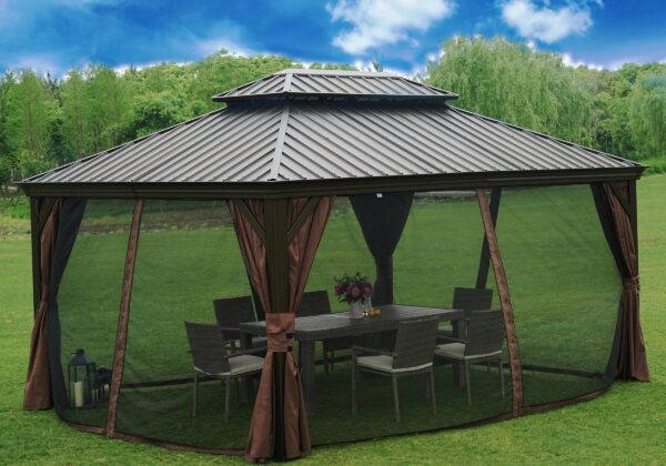 Alexander Aluminum Patio Gazebo 16 Ft. W x 12 Ft. D - Image 2